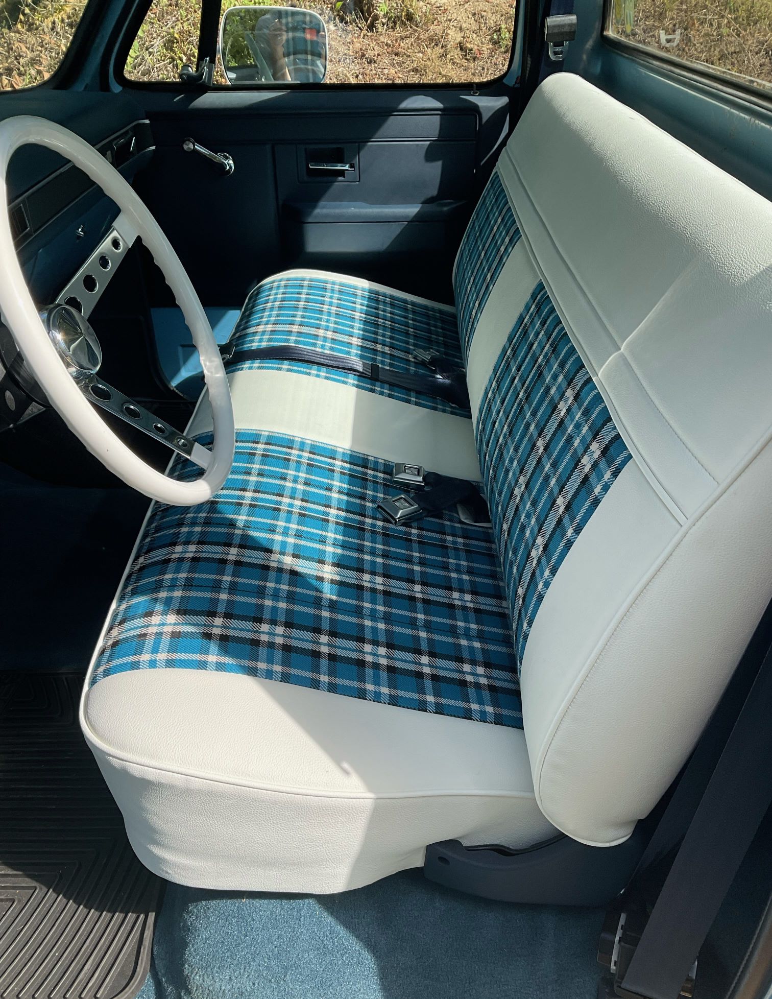 84 Chevy Truck plaid seat cover